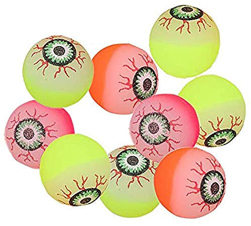 Kungfu Mall 15 stücke Bouncy Augäpfel im Dunkeln leuchten Bounce Ball Jet Balls Party Tasche Füllstoff für Kinder in Halloween Dekoration (zufällige Farbe)
