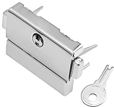 MroMax Toggle Latches Hasp Lock w key,1/2pcs Screw Toolbox Case Locking Clasp Latch For Suitcase Box Trunk Briefcase Wooden Silver Tone/Gold Tone
