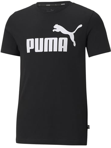 PUMA Jungen Ess Logo Tee B T-shirt, Puma Black, 110 EU
