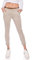 Kendindza Chino Damen Hose Stretch mit Gürtel Stoffhose Damen elegant lang (M, Beige)