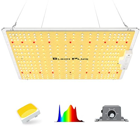 BLOOM PLUS LED Grow Lampe XP1500 Dimmbar Pflanzenlampe Vollspektrum Grow Light für Zimmerpflanzen Aussaat Gemüsestadium und Blüte Pflanzen anzuchtlampe mit 326pcs Samsung LM301B Dioden