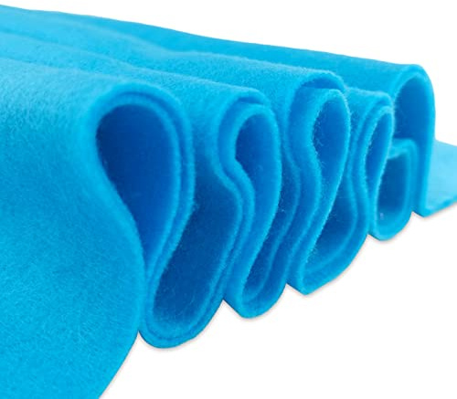 Jtnohx Colour Felt Fabric, 1.4mm Felt Sheets for Crafts, 90x90cm Soft Craft Fabric for Art and Sewing Projects (Sky Blue)
