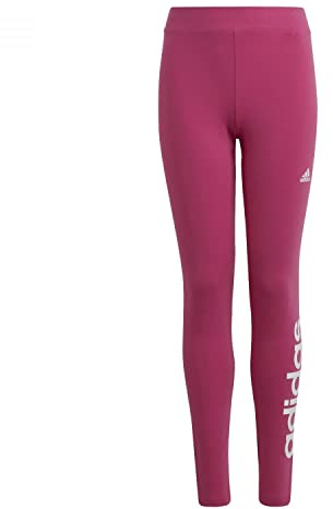 Adidas Mädchen Essentials Linear Logo Cotton Tights, semi Lucid Fuchsia/White, 14-15 Years