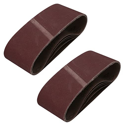 75mm x 457mm 120 Grit Fine Abrasive Sanding Belt Sander Discs 10 Pack