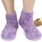 REVIX Microwavable Booties and Hot Feet Warmers for Women & Men, Heated Foot Warmer with Flaxseed Moist Heat Therapy for Cold Feet, Purple, L