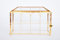 WONTHAI Goldene Glasbox mit Deckel, dekorative Schmuckbox, Messing, klares Glas (Garten Gold mit Schloss, 32 cm L x 15 cm B x 22,9 cm H)