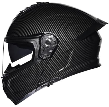 Motorradhelm Modularer Klapphelm mit Doppelter Sonnenblende, Unisex Integralhelm ECE Zulassung, Scooter Motocross für Erwachsene Männer Frauen B,L