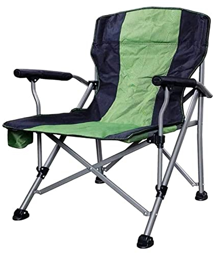 TEmkin Angelstuhl, Campingstuhl, zusammenklappbar, atmungsaktives Netzgewebe, Aluminium-Stützrahmen, klappbarer Campingstuhl mit hoher Rückenlehne und Getränkehalter (grün)