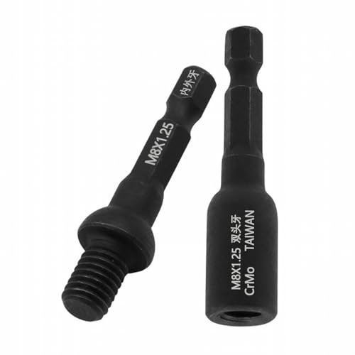 PANSHIYON M8 Hanger Bolt Driver and Threaded Insert Driver Tool for Woodworking (1/4 Inch Drive,M8*1.25mm)
