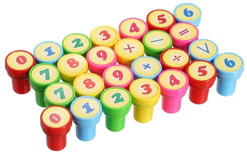 PATIKIL 1 set nummerstämplar självbläckande, siffror 0 till 9 siffror stämpel lärare stämpel initial stämpel bläckstämpel för klass anteckningsbok scrapbooking gör-det-själv hantverk