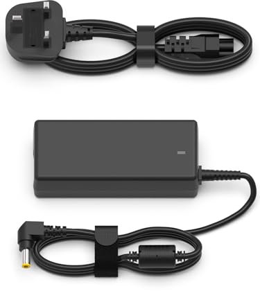 MJXYXCDH 65W Power Supply for HP Pavilion Monitor, 19V Adapter Charger for HP Monitors 22f 22m 22w 22y 24f 24fh 24w 27fh 27fw 27w 22w 24w 32s 27xq Gaming Monitor UK Plug Charger