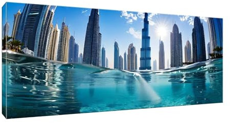 5D Diamond Painting Groß XXL Diamant Painting Bilder Dubai Landschaft Diamond Art Erwachsene Full Drill DIY Diamant Kunst Malerei Stickerei Set Kreuzstich Bilder Home Wand Dekor Geschenk 60x150cm G160