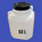Bidon Plastique 50L - Récipient de Stockage Robuste - Hauteur 52 cm, Ø 22 cm, Couvercle Hermétique - pour Eau, Aliments Secs, Déchets, Liquides Techniques