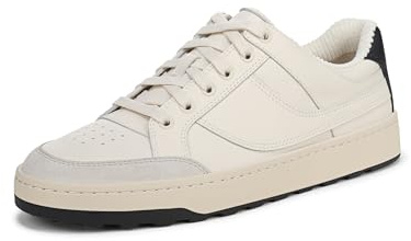 Vince Men's Wilder Court Sneaker, Pebble White/Coastal Leather, 7
