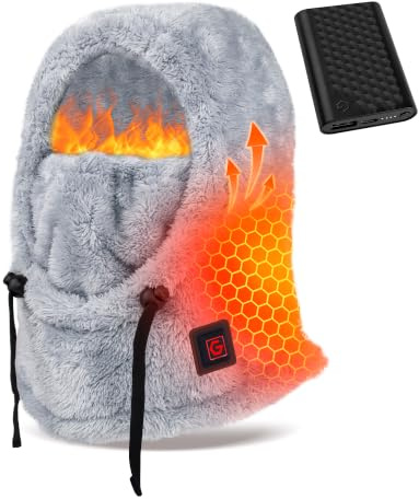 PEONYRISE Graphene Heated Balaclava Gifts for Women Intelligent Rechargeable 6000 mAh Battery Packs Gift