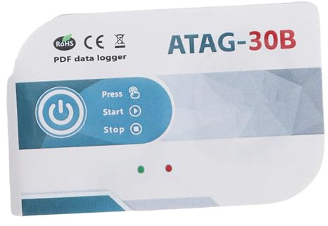Haofy Hygrometer -Thermometer 180 Tage Wiederverwendbarer Drahtloser Temperaturdaten Logger, 65000 Legt PDF -Formatdateien mit IP67 -Wassersicher für Biomedizin fest.