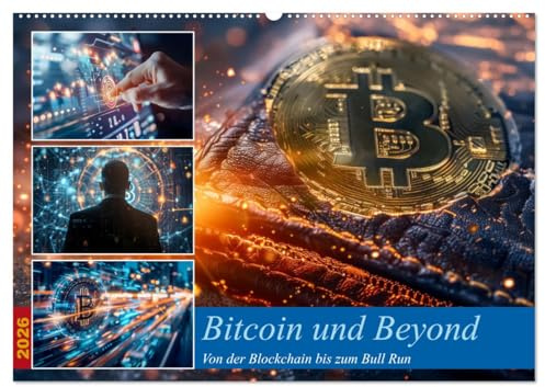 Bitcoin und Beyond (Wandkalender 2026 DIN A2 quer), CALVENDO Monatskalender: Als erste Kryptowährung basiert Bitcoin auf der Blockchain-Technologie, ... macht. (CALVENDO Technologie)