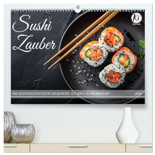 Sushi Zauber (hochwertiger Premium Wandkalender 2026 DIN A2 quer), Kunstdruck in Hochglanz: Leckere Appetithappen für ein ganzes Jahr - wer kann widerstehen? (CALVENDO Lifestyle)