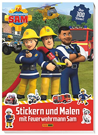 Feuerwehrmann Sam: Stickern und Malen mit Feuerwehrmann Sam: über 300 Sticker!