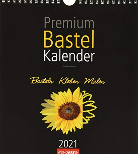 Bastelkalender schwarz 21,5 x 24 cm Kalender 2021
