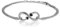 JewelryWe Unendlichkeitszeichen Armband Damen Fußkettchen: Edelstahl Infinity Unendlichkeit Lieben Zeichen Charm Fußkette Armkette Armreif mit Herz Zirkonia Diamant Schwarz Silber