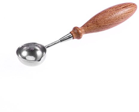 Supvox Siegelwachs Löffel, Retro Edelstahl Siegelwachs Schmelzlöffel für Siegelstempel (1,2 Zoll)