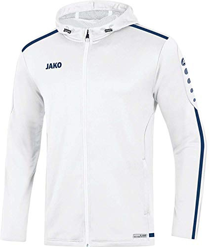 JAKO Herren Kapuzenjacke Striker 2.0, weiß/marine, XXL, 6819