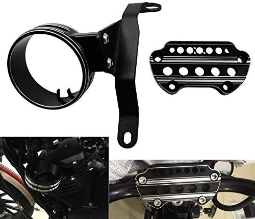 HDBUBALUS Staffa di Montaggio per Staffa di Montaggio per Tachimetro Staffa Adatta per Harley Sportster Xl883 Custom Low 1200 Cnc Alluminio 883 2004-2020