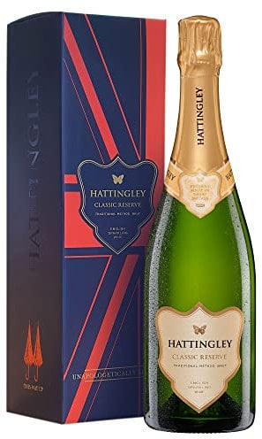 Hattingley Valley Classic Reserve Gift Boxed - 12% ABV, 75cl Bottle | Premium English Sparkling Wine | Delicate Bubbles | Soft Lemon Sherbet Notes | Green Apple Aroma | Vegan