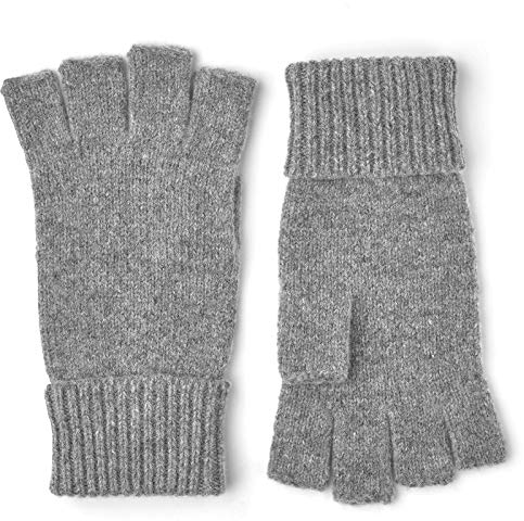 HESTRA Unisex Basic Wool Half Finger Handschuhe Grau 10