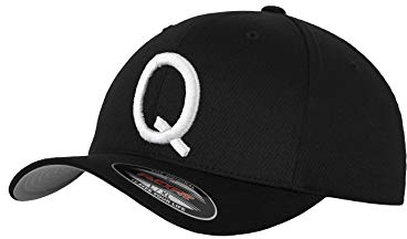GIDUTEX Flexfit Original Schwarze Basecap Baseball Cap Wooly Combed Mütze inkl. Initial Buchstaben in 3D Stick weiß (S/M, Q)