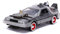 Jada Toys Time Machine, Zurück in die Zukunft 3, zu öffnende Türen, Kofferraum, Motorhaube, ausklappbare Räder, Spielzeugauto aus Die-cast, LED-Licht, inkl. Batterien, Maßstab 1:24, Silber