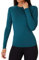 TCA Thermounterwäsche Damen Extra Warm - Thermo Unterwäsche für Sport - Thermoshirt Funktionsshirt Langarm - Kompressions Laufoberteil - Blau, S