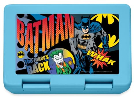 Spreadshirt Batman und Joker Comic Book Brotdose Lunchbox, One size, Saphirblau