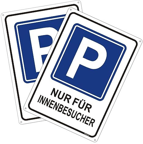 2 pezzi cartello solo parcheggio cliente, cartello in metallo, 25 x 35 cm