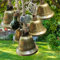 Hexenglocken Windspiel, Türschutz Charm, Boho-Dekoration für Garten, Altar, Veranda - Negative Energie Löschen, Segen Glocke, 6 Glocken (48mm)