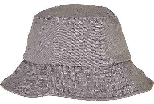 Flexfit Unisex Cotton Twill Bucket Hat Kids Hut, Grey, one Size