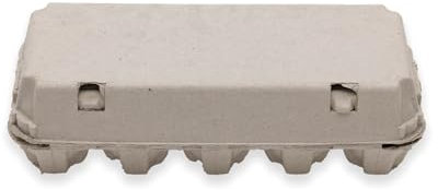 Eivolution EcoPack 10er Eierschachtel für Hühnereier in den Größen S, M & L - Biologisch Abbaubar - Platzsparend stapelbare Eierkartons - Grau - 20 Stück