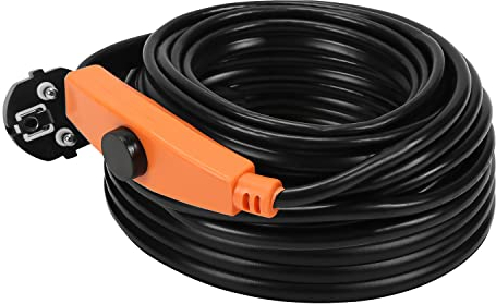 Tubiaz Cavo riscaldante antigelo, 12 m, cavo antigelo con termostato, 192 W, cavo di riscaldamento con interruttore automatico, nastro riscaldante per tubi dell'acqua in casa, piscina, stagno