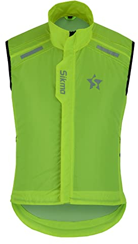 Sikma Herren Frauen Radfahren Gilet Dusche Winddicht Laufen Unisex HI-VIZ Weste Cycle Jacken, fluoreszierend, XL