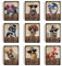INFUNLY Set Mit 9 lustigen Tier-Wand-Kunstdruck Land Vintage Esel Mit Brille Wandposter Gemälde Ungerahmt Bunte Tiere Wandkunst Für Schlafzimmer Küche Wohnzimmer Badezimmer Zuhause