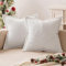 MIULEE 2er Set Kordsamt Kissenbezüge Samtkissen Weich Dekokissen Dekorativ Kissenbezug Modern Kissenhülle Sofakissen Zierkissen Couchkissen für Wohnzimmer Schlafzimmer Weiß 45x45 cm