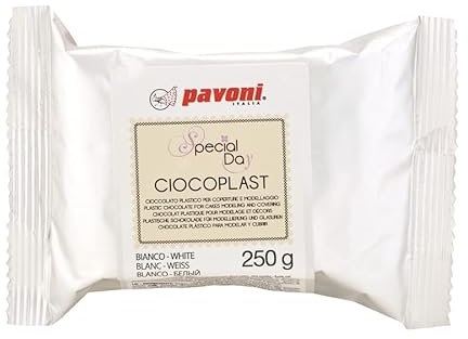 Zuckerpapier24® Modellier Schokolade von Pavoni Italia® 250 gramm (Weiß) [cpbn250]