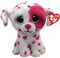 Ty - White Valentine Dog Beanie Boo's, Plüschtier, schön, der Hund, 15 cm, TY36539, TY36539, Weiß, Rosa, Small