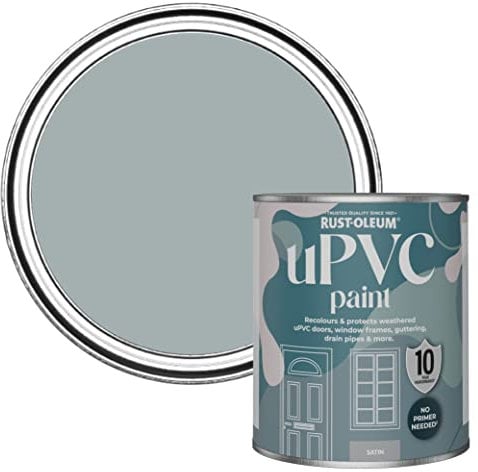 Rust-Oleum Grey uPVC Door and Window Paint In Satin Finish - Mineral Grey 750ml