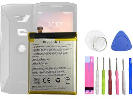 HIGHAKKU Batterie de rechange LPN385375 compatible avec [Crosscall] Core X4 Remplace COX4BAT100 avec outils
