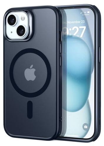 ESR for iPhone 15 Case, Compatible with MagSafe, Military-Grade Protection, Yellowing Resistant, Scratch-Resistant Back, Magnetic Phone Case for iPhone 15, Classic Series, Frosted Black