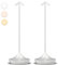 Moslumin LED Tischleuchte Kabellos 2er Set, Akku Tischlampe Kabellose 6000mAh, Modern, Dimmbar, Aluminium, Wasserdicht, Tischlampen Aufladbar für Outdoor Restaurant Nachttisch Terrasse (Silber)
