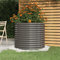 SECOLI Hochbeet Metall Rund Hochbeet Metall Grau Hochbeet Metall 80 x 80 x 68 cm hochbeete für Garten Metall hochbeet Balkon kräuterbeet Pflanzbeet für Gemüse & Kräuter Gartenbeet Stahl