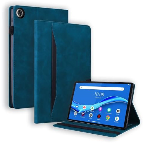 Beajew Étui Coque Compatible Lenovo Tab K10 avec PU Cuir Cover Tablette Housse de Protection, Protection Ultra Fin avec Fonction Support,avec Porte-Crayon- Vert